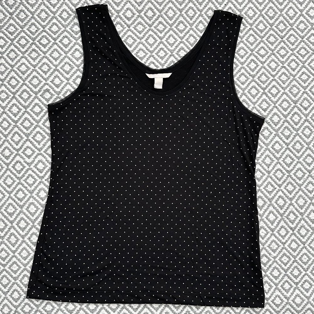 Banana Republic Sleeveless Tank Top - Size L - Black with gold studs